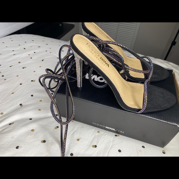 Coming In Hot Rhinestone Heeled Sandal - Picture 3 of 4